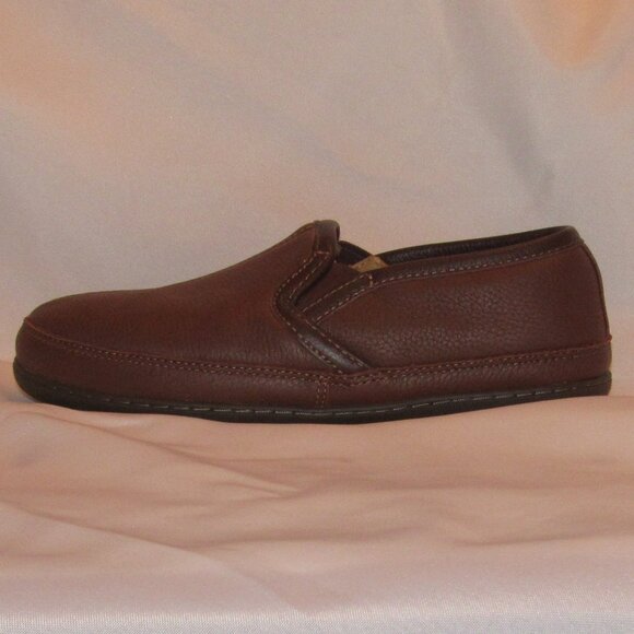 L.L. Bean Elkhide Slippers 272346 Brown Leather Men's Size 8M Excellent Cond. - Picture 10 of 12